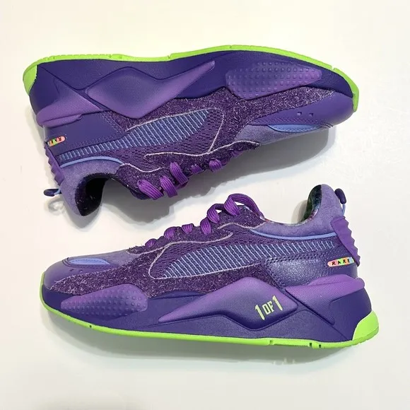 PUMA RS-X LaMelo Galaxy Training Shoes Purple Suede Size 6.5c Women’s Size 8