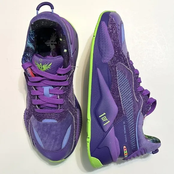 PUMA RS-X LaMelo Galaxy Training Shoes Purple Suede Size 6.5c Women’s Size 8
