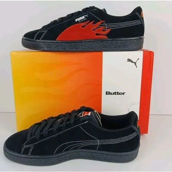 Puma Suede Classic Butter Goods Mens Shoes Size 8 Puma Black Suede Sneakers New