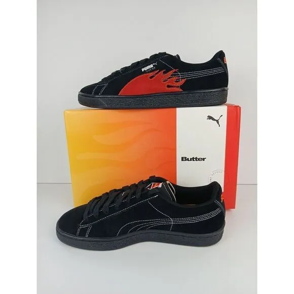 Puma Suede Classic Butter Goods Mens Shoes Size 8 Puma Black Suede Sneakers New