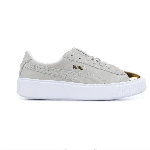 Puma Women's Gold and Tan Sneakers