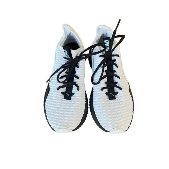 Puma Women's Defy Trainer Shoes Lace Up Athletic Black White Size 8