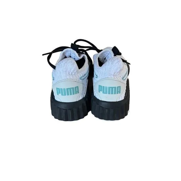 Puma Women's Defy Trainer Shoes Lace Up Athletic Black White Size 8