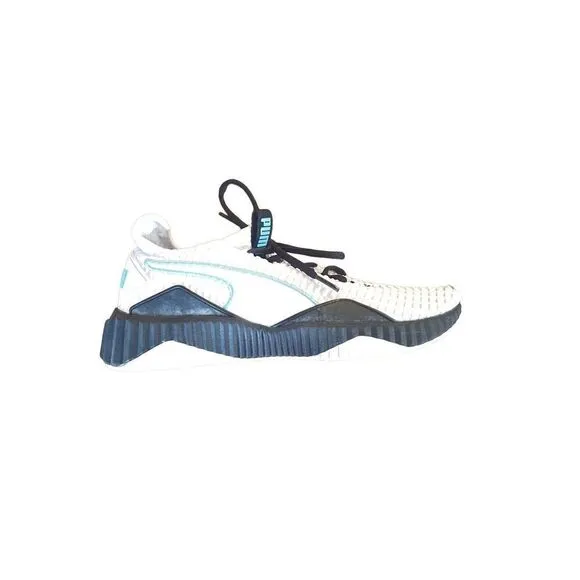 Puma Women's Defy Trainer Shoes Lace Up Athletic Black White Size 8