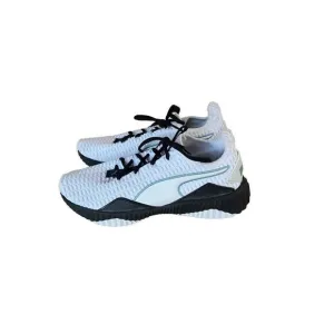 Puma Women's Defy Trainer Shoes Lace Up Athletic Black White Size 8
