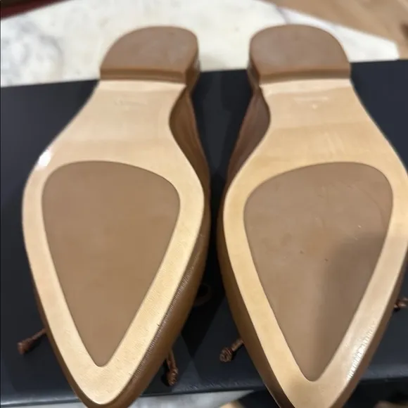 Quince Brown Leather Mules Timeless Design NWOT
