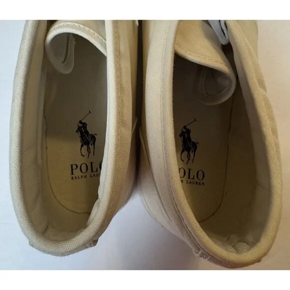 Ralph Lauren Polo Mens Size 11 Sand Canvas Keaton Chkka Sneakers Shoes Chukka