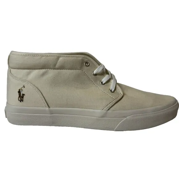 Ralph Lauren Polo Mens Size 11 Sand Canvas Keaton Chkka Sneakers Shoes Chukka