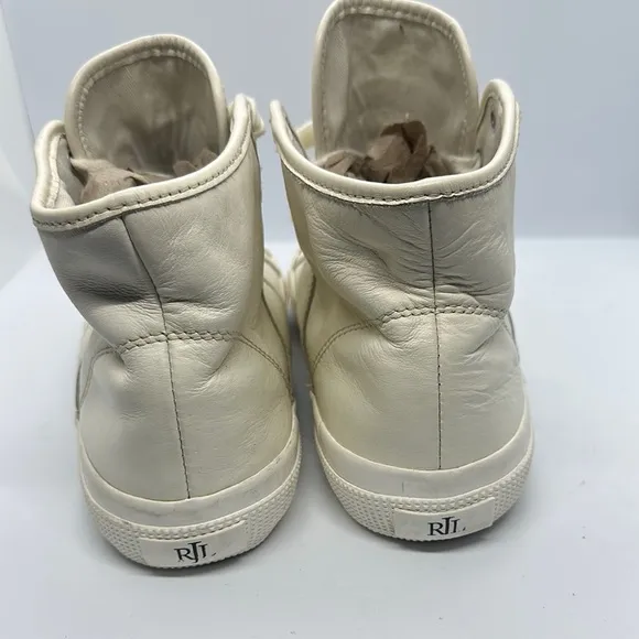 Raph  Lauren Women's White High-Top Sneakers size 8