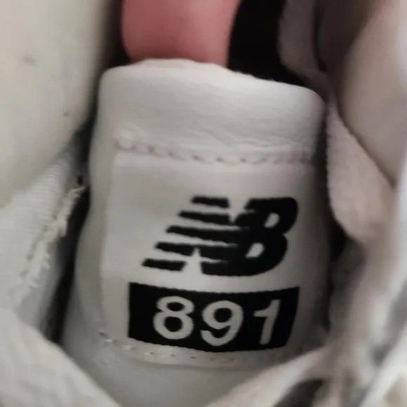 RARE New Balance for J.Crew 891 leather high-top sneakers in white