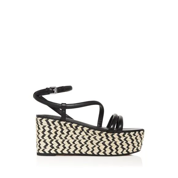 REBECCA MINKOFF Womens Black 2&quot; Platform Josefia Wedge Shoes 9.5 M