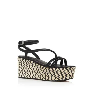 REBECCA MINKOFF Womens Black 2&quot; Platform Josefia Wedge Shoes 9.5 M