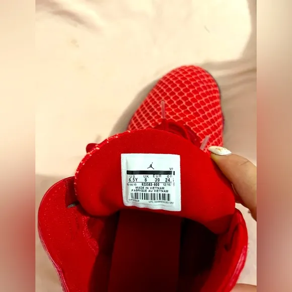 Red/ Black Tennis Shoes With Shoelaces