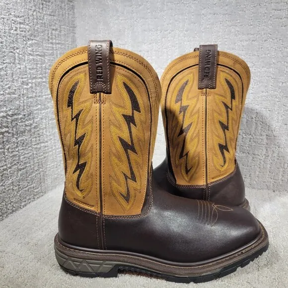 Red Wings Shoes Rio Flex Mens Size US 9 Soft Toe Waterproof 11&quot; Western Boot