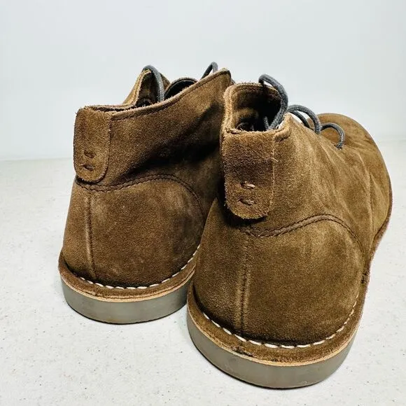 Redtape Mens Desert Boot Lace Up Shoes Size 12 Brown Leather Rubber Sole Casual