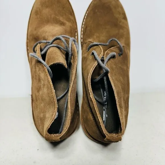 Redtape Mens Desert Boot Lace Up Shoes Size 12 Brown Leather Rubber Sole Casual