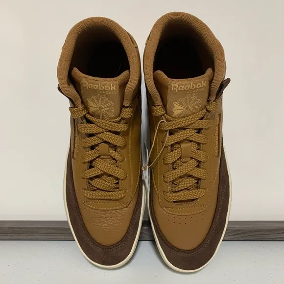 Reebok Club C Geo Mid 'Wild Brown' Tennis Sneakers-Size 8.5 NWT