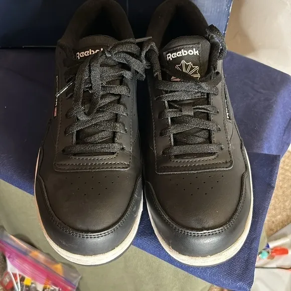 Reebok Club MEMT Work Sneaker Black Shoes Comp Toe RB 4157 M Size 9 / W Size 11