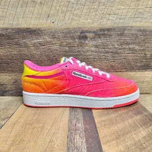 Reebok Daniel Moon Club C 85 Atomic Pink Alert Yellow Sneakers 8 Men / 9.5 Women