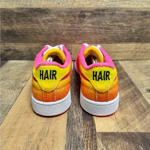 Reebok Daniel Moon Club C 85 Atomic Pink Alert Yellow Sneakers 8 Men / 9.5 Women