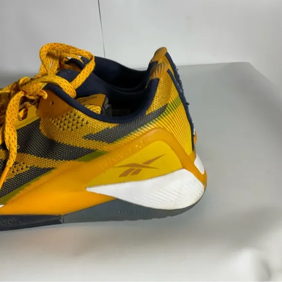 Reebok Men’s Nano X1 Rare Color Gold Yellow Training Shoes; Great Soles Size 10.