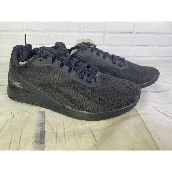 Reebok Nano X1 Womens Black Gray Pewter Training Shoes Sneakers Q46500 Size 8