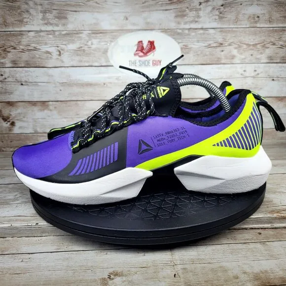 Reebok Sole Men's Size 9.5 Fury TS Purple Neon Lime Athletic Training Shoes