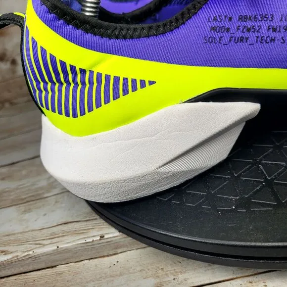 Reebok Sole Men's Size 9.5 Fury TS Purple Neon Lime Athletic Training Shoes