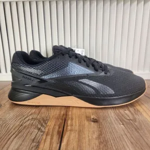 Reebok Nano X3 Mens Size 14 Black Gum Sole Gym Training Sneakers Shoes 100062512