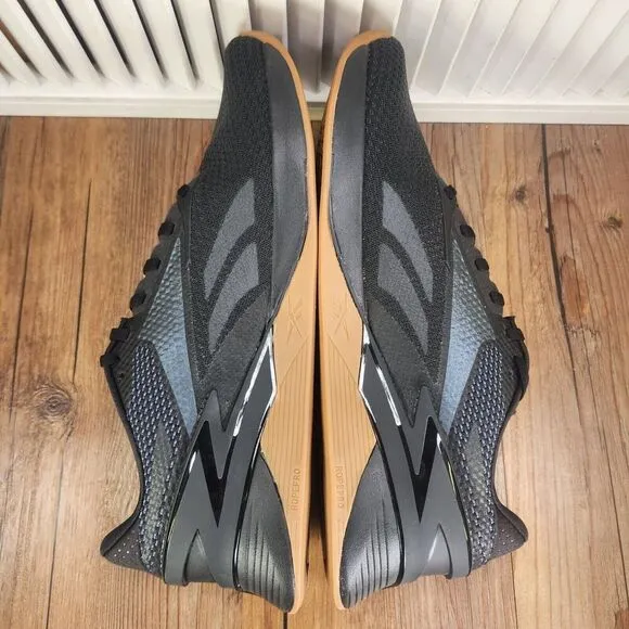 Reebok Nano X3 Mens Sz 14 Black Gum Sole Training Workout Sneakers Shoes HP6041