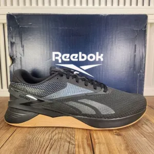 Reebok Nano X3 Mens Sz 14 Black Gum Sole Training Workout Sneakers Shoes HP6041