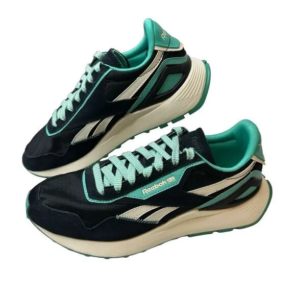 REEBOK Wmns Classic Leather Legacy AZ 'Black Future Teal' Size 8.5