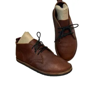 Rennisance Faire Brown Leather Womens Handmade Shearling Booties 6.5