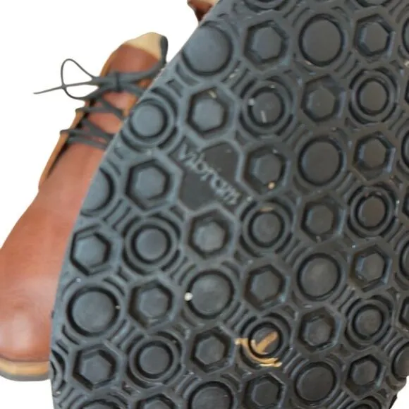 Rennisance Faire Brown Leather Womens Handmade Shearling Booties 6.5