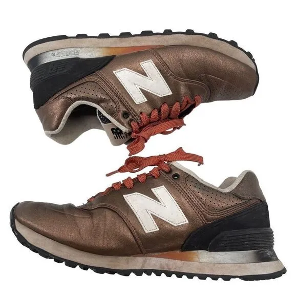 Revolve New Balance Womens Sneakers Shoes 574 Running Athletic Gradient Copper B