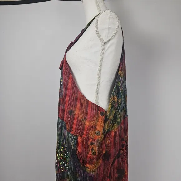 Rising Internatonal rare one-of-a-kind tie-dye overalls size 2xl