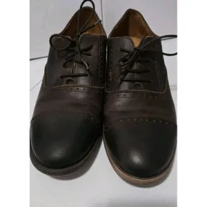 Robert Wayne Mens 10 D Shoes Utah Derby Brown Leather Lace Up Oxfords