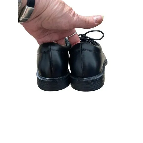 ROCKPORT MEN'S BLACK LEATHER EVANDER MOC-TOE DERBY DRESS SHOES SZ 9 NWOB