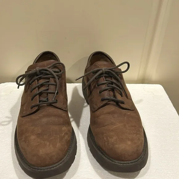 Rockport mens lace up Leather Waterproof Oxford Shoes Low Top size 10M brown