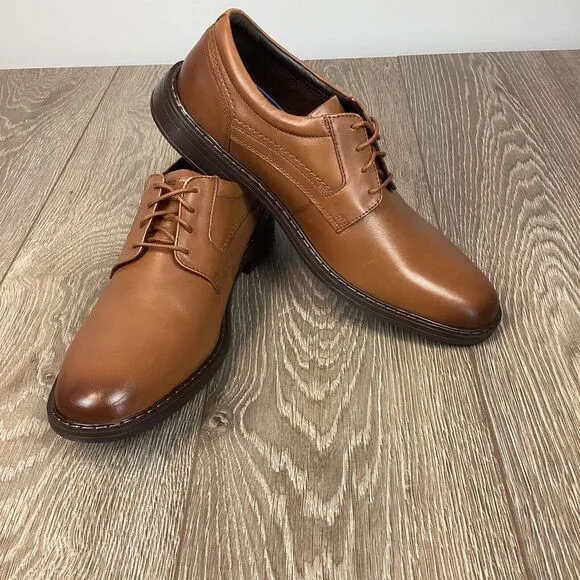 Rockport NEW Tanner Plain Toe Cognac Oxfords trutech mens NEW‎ shoes 13 M Brown