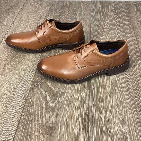Rockport NEW Tanner Plain Toe Cognac Oxfords trutech mens NEW‎ shoes 13 M Brown