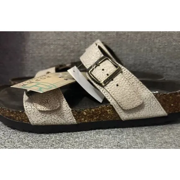 Roper Shoes Womens Size 8 Oiled Tan Leather Jezebel Slides‎ Sandal New Western