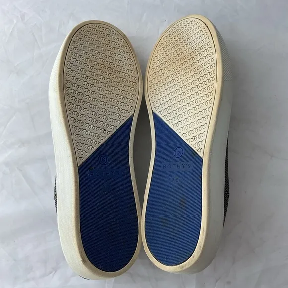 Rothy's Gray and White Slip-On Sneakers Women’s Size 7.5