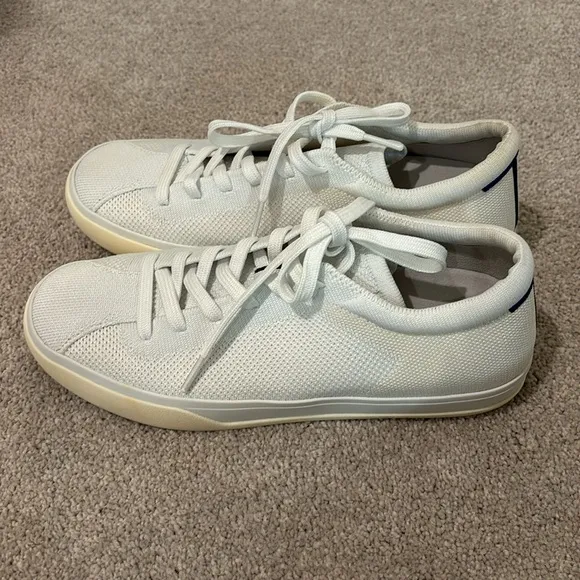 Rothy’s The Lace up Sneaker in Bright White Size 8