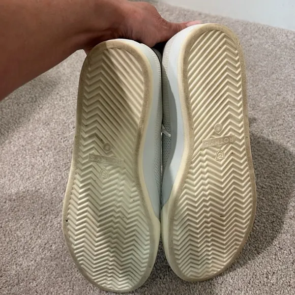 Rothy’s The Lace up Sneaker in Bright White Size 8
