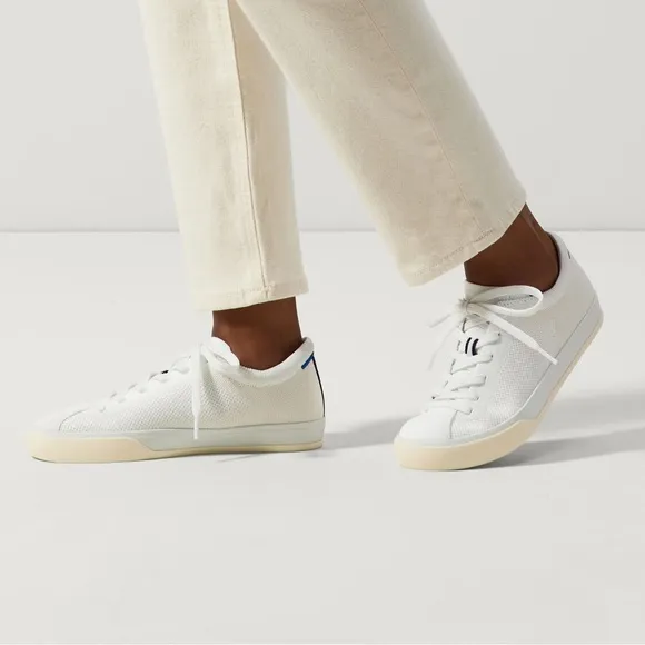 Rothy’s The Lace up Sneaker in Bright White Size 8