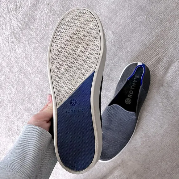 Rothys The Original Slip On Sneaker Grey Coastal Grandma Minimalist Sustainable