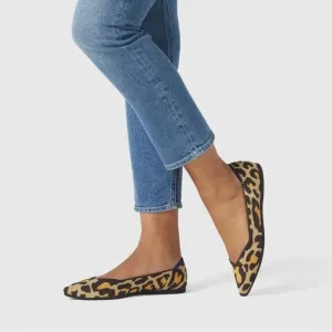 Rothy's The Point in Big Cat yoga comfortable flats animal print