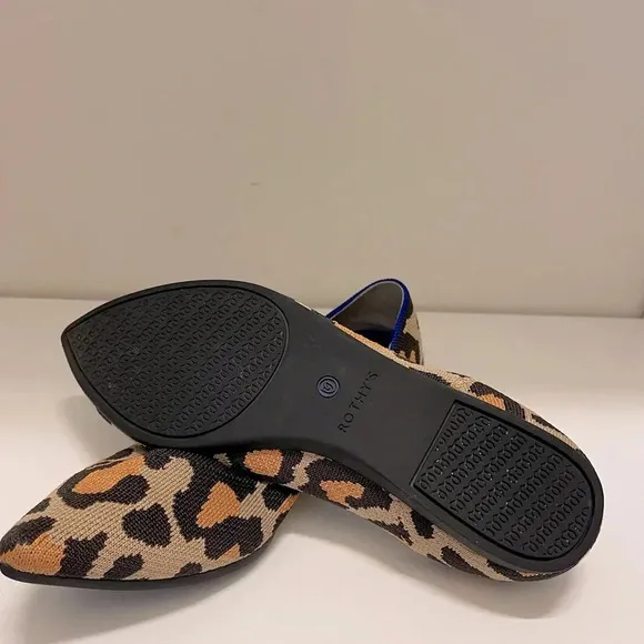 Rothy's The Point in Big Cat yoga comfortable flats animal print