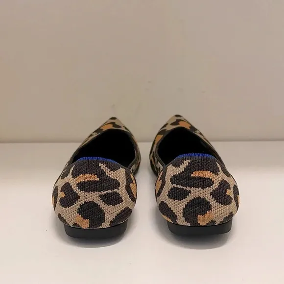 Rothy's The Point in Big Cat yoga comfortable flats animal print